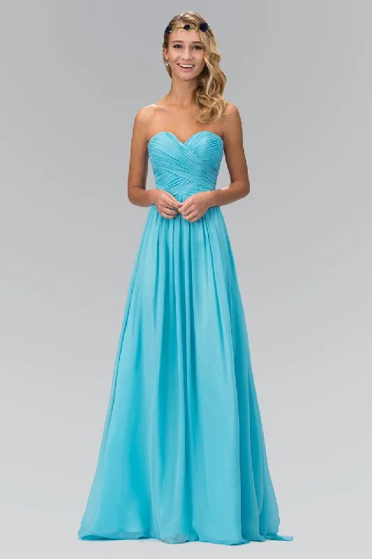 Price Cut Elizabeth K - GL2076 Ruched Sweetheart Chiffon A-line Dress