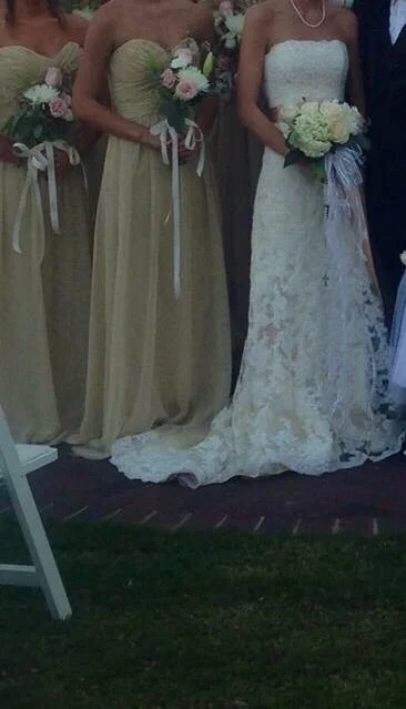 Special Price Other Champagne chiffon sweetheart neckline