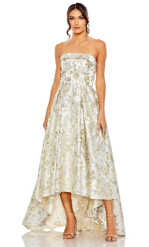 Flash Deals Ieena Duggal 49619 - Floral Strapless Long Dress