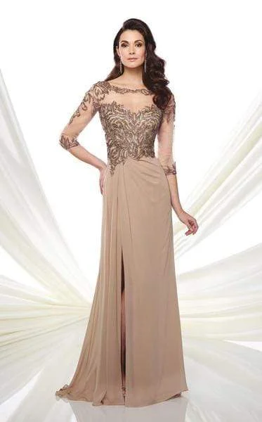 Bargain Bin Montage by Mon Cheri - 216969 Chiffon Slim A-line Gown - 2 pcs Caramel In Size 20 and Smoke in size 20 Available Bargain Bin Montage by Mon Cheri - 216969 Chiffon Slim A-line Gown - 2 pcs Caramel In Size 20 and Smoke in size 20 Available