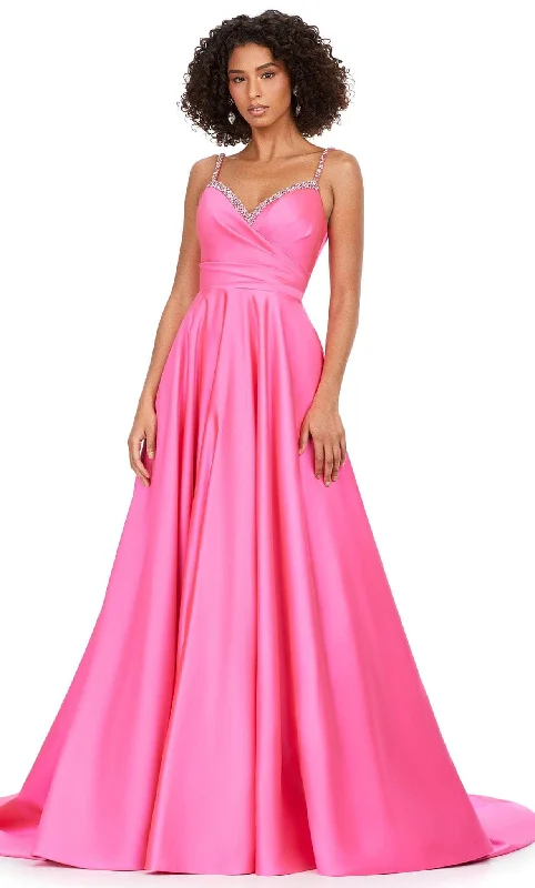 Best Bargains Ashley Lauren 11267 - Jewel Trimmed Satin Ballgown