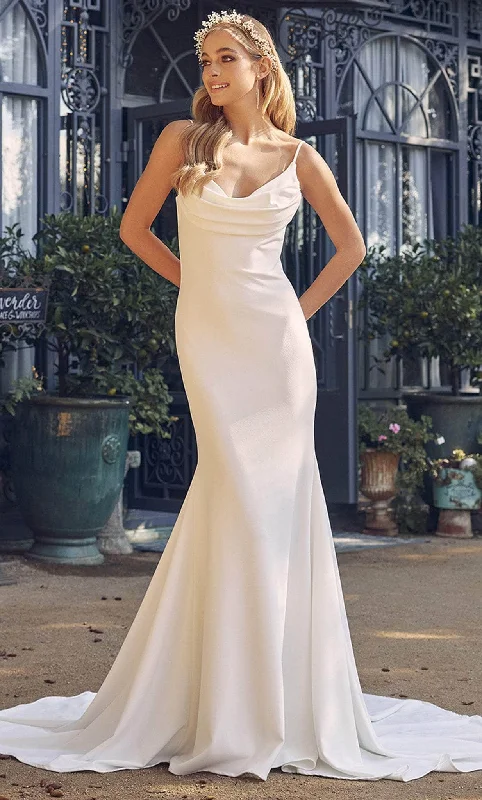 Deal Dash Nox Anabel JE954 - Cowl Back and Neck Minimalist Gown