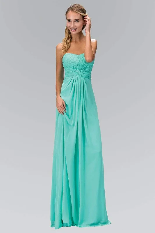 Early Access Elizabeth K - GL2068 Pleated Sweetheart Chiffon A-line Dress