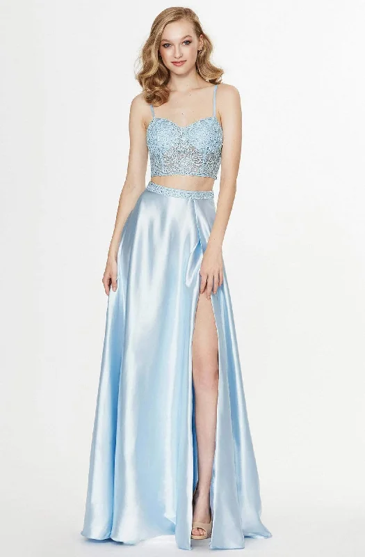 Lowest Prices Angela & Alison - 91095 Two Piece Bedazzled Charmeuse A-line Dress