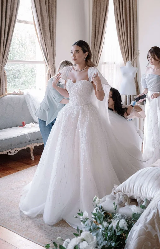 New Markdowns Other Custom Crystal and Pearl Ball Gown