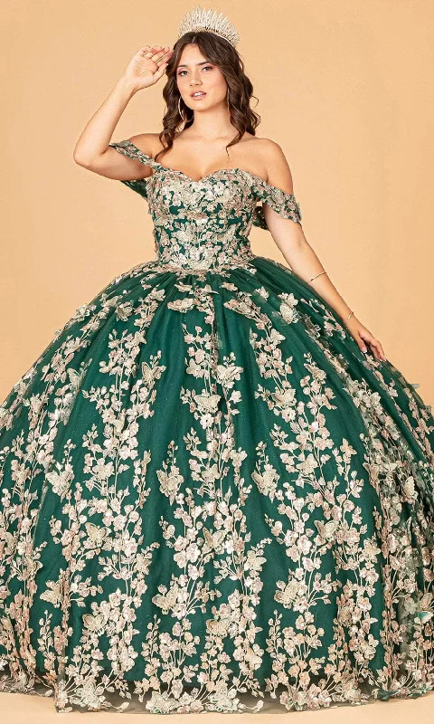Amazing Deals Elizabeth K GL3077 - Golden Appliqued Ballgown