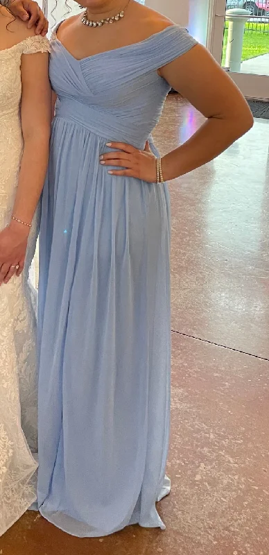 Buy Now David's Bridal Crisscross Off-the-Shoulder Mesh Bridesmaid/F19951