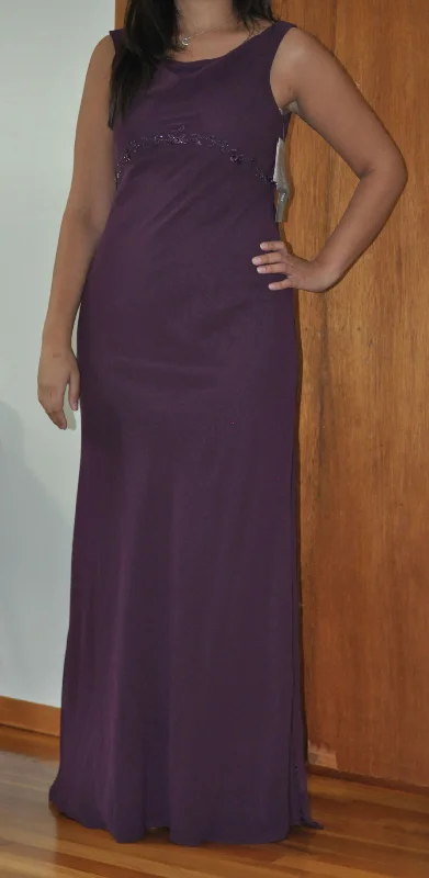 Can't Miss Other plum chiffon drape gown
