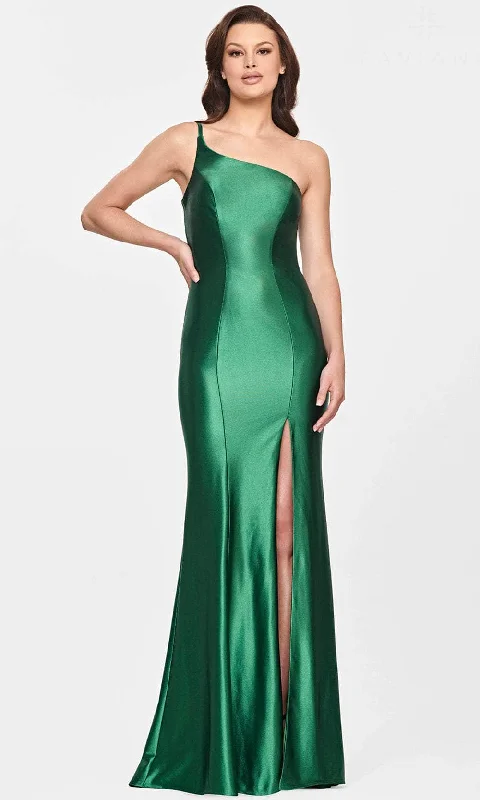 Reduced Prices Faviana S10811 - Asymmetric Neck Seamed Evening Gown