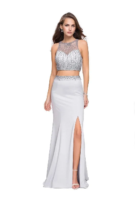 Mega Deal La Femme Gigi - 26063 Beaded Two-Piece Jersey Sheath Gown