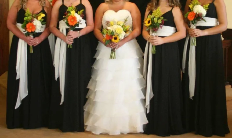 Quick Sale Other Black bridesmaid dress w/ white sash