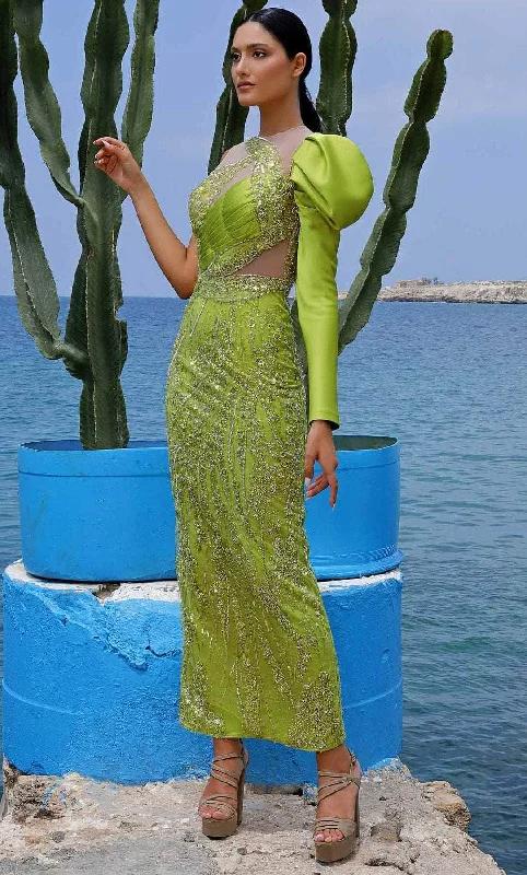 Super Bargain MNM Couture K3998 - Ankle-Length Prom Gown