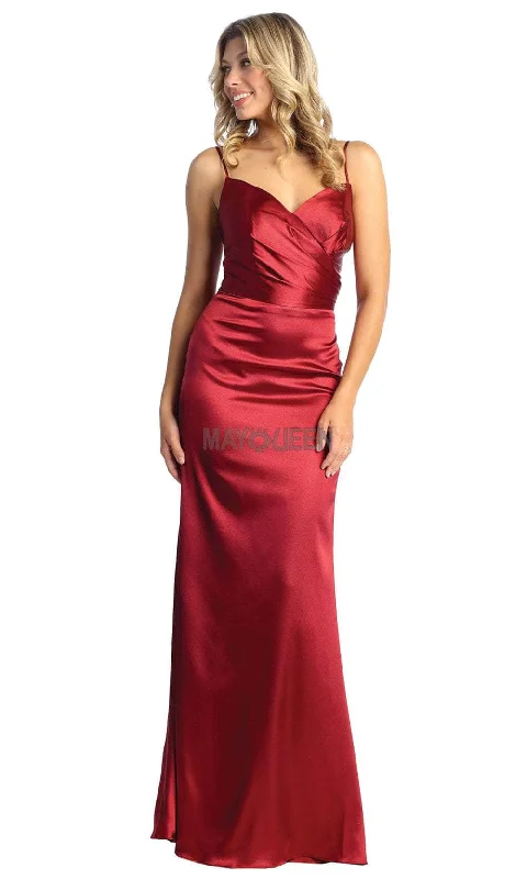 Unmissable Offer May Queen MQ1931 - Sleeveless V-Neck Sheath Prom Gown