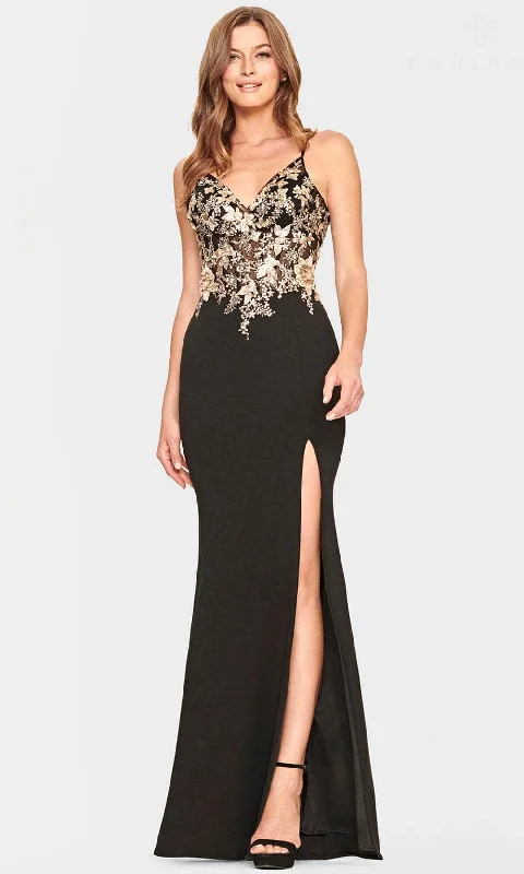 Shop and Save Faviana S10853 - Shimmer Applique Long Evening Dress