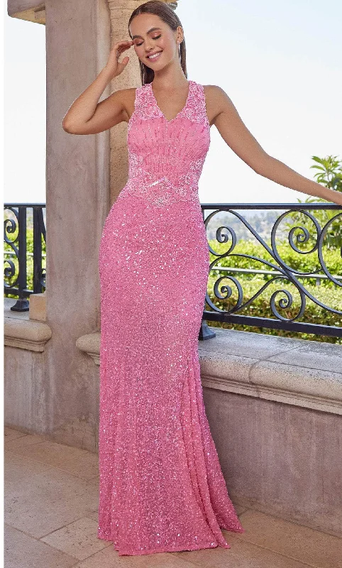 Weekend Deal SCALA 60377 - Bare Back Sheath Eleganza Dress