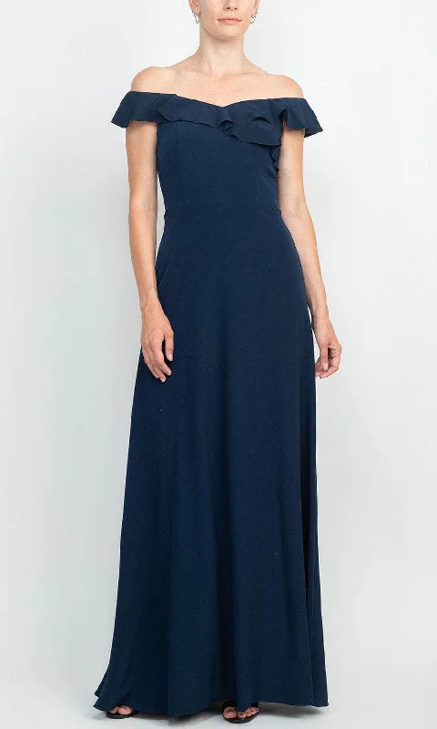 Price Break Adrianna Papell AP1E208290 - Draped Off Shoulder Evening Dress