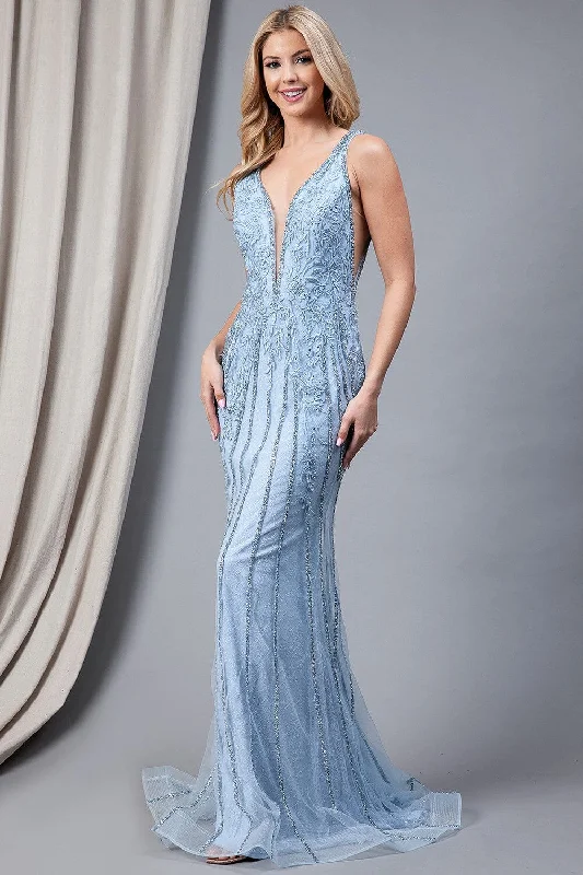 Fantastic Offers Fitted Embroidered Lace Gown by Amelia Couture 2103
