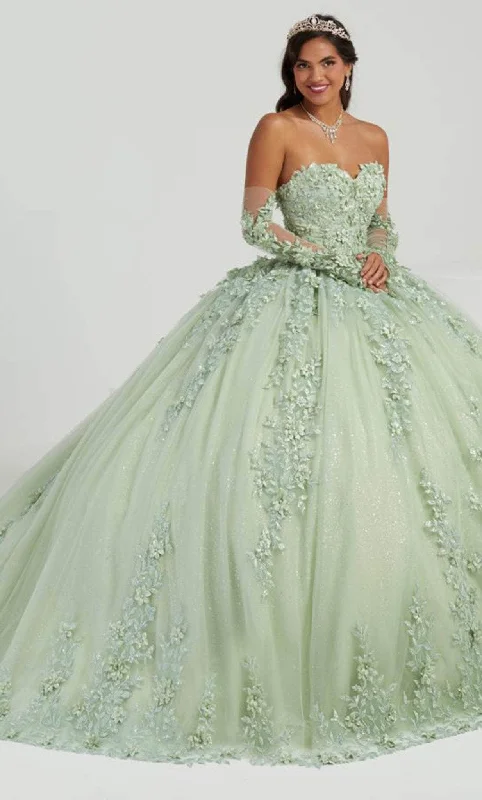 Discount Deals Quinceanera Collection 26070 - Strapless Embroidered Ball Gown