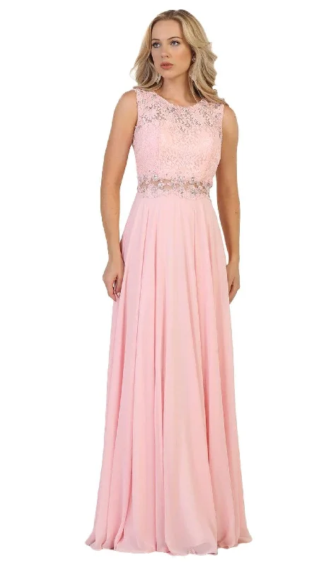 Stock Clearance May Queen - Embellished Lace Pleated Prom Dress