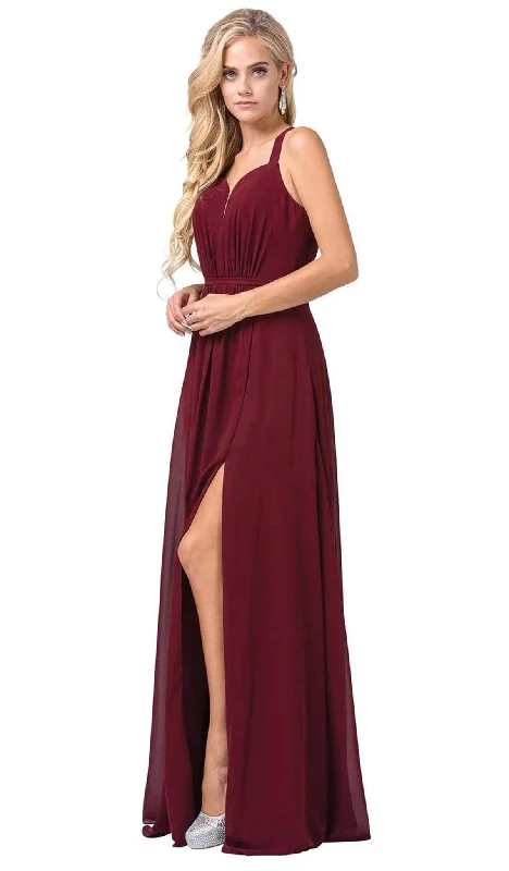 Today’s Special Dancing Queen - 2541 Crisscross Strap Ruched Bodice Chiffon Dress