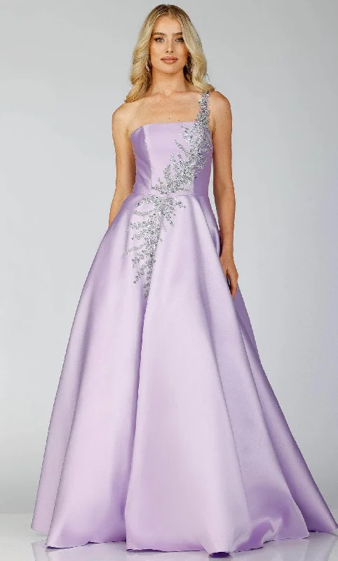 Great Deals Terani Couture 231P0175 - Embellished One Sleeve Prom Gown