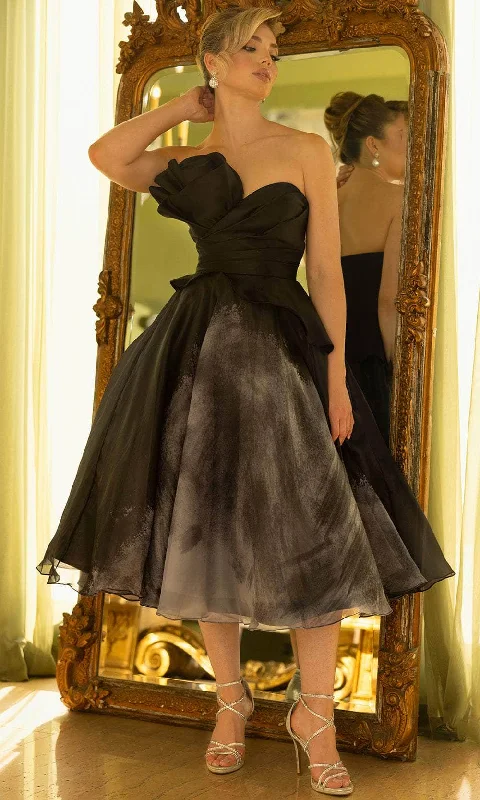 Act Fast Terani Couture 242C3011 - Strapless Rosette Detailed Ballgown