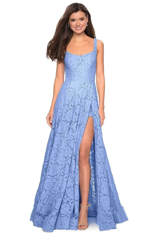 Closeout Sale La Femme - Square Neck A-Line Prom Gown 27476SC