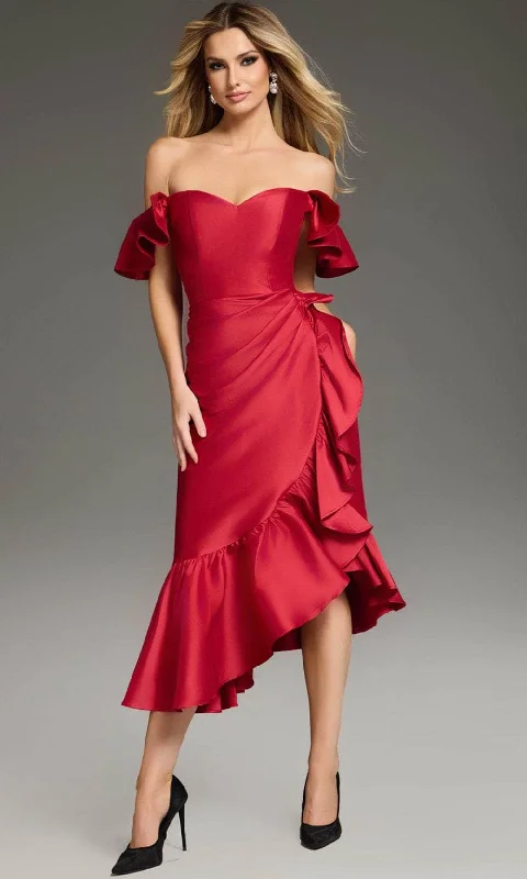 Unbeatable Prices Jovani 39264 - Sweetheart Neck Ruched Knee-Length Dress