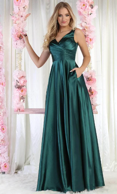 Buy More, Save More May Queen MQ1994 - V-Neck Lace-Up Back Prom Gown