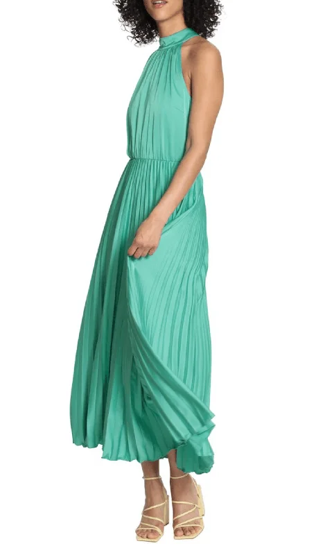 Major Savings Maggy London G5328M - Halter Pleated A-line Dress