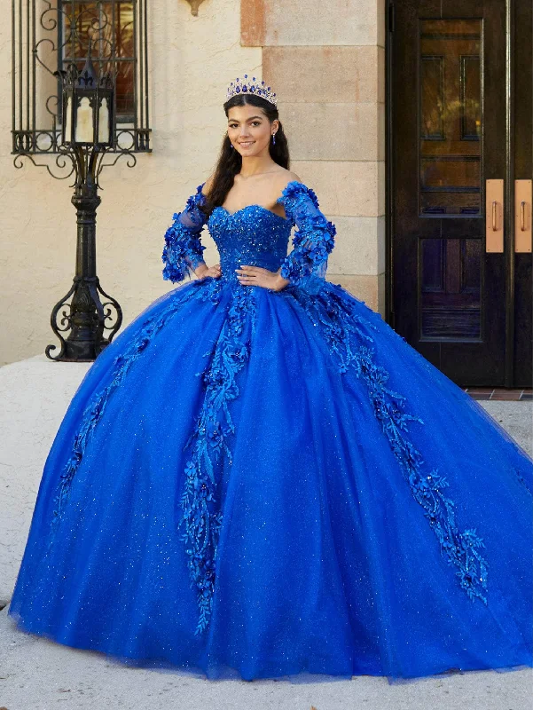 Incredible Offers Quinceanera Collection 26057 - Floral Lace Sweetheart Ballgown