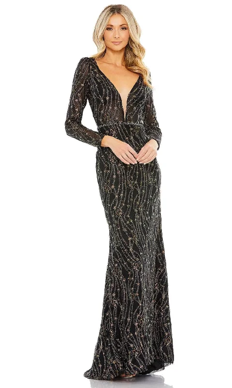 Year-End Sale Mac Duggal 11159 - Plunging Embellished Evening Gown