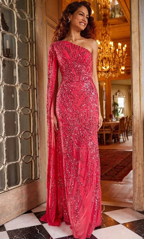 New Deals Jovani 23887 - One-Shoulder Sequin Prom Dress