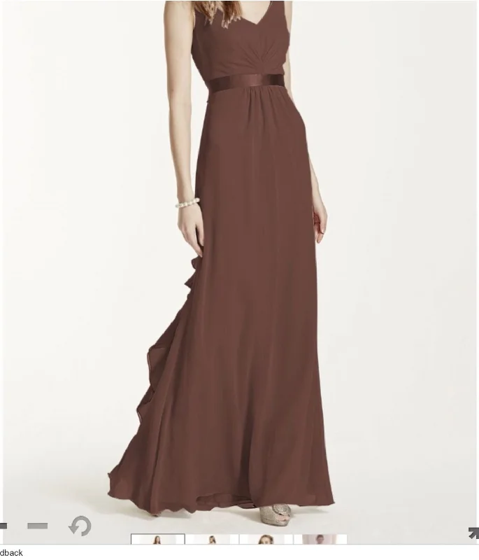 New Markdowns Other Sleeveless Chiffon Dress with Ruffled Back Detail