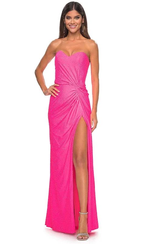 Customer Appreciation Sale La Femme 32175 - Strapless Rhinestone Ornate Prom Gown