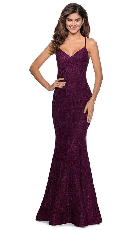 Lowest Prices La Femme - Spaghetti Strap Lace Mermaid Dress 28504SC