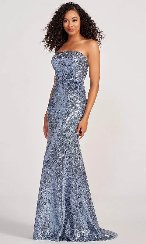 Loyalty Reward Colette for Mon Cheri CL2075 - Sequined Strapless Plus Size Prom Dress