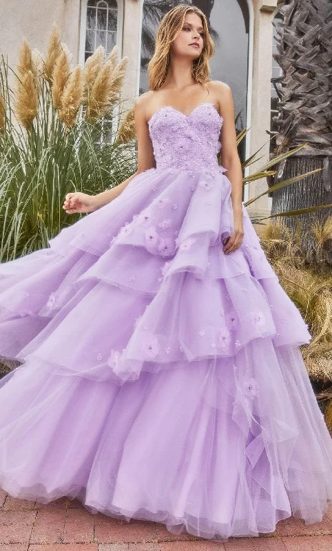 Closeout Andrea and Leo A1220 - Strapless Lace-Up Back Ballgown