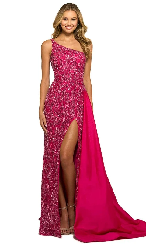 Exclusive Offers Sherri Hill 55450 - Beaded Allover Asymmetric Long Gown