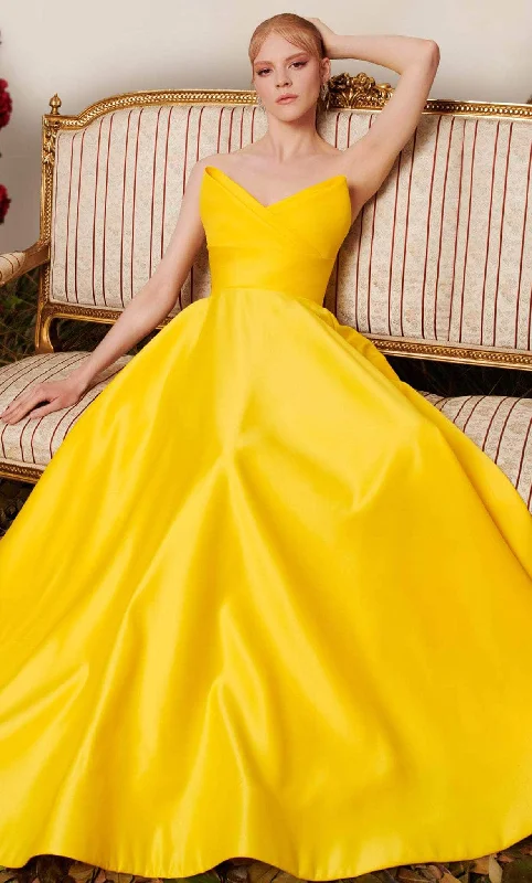 Seasonal Clearance MNM Couture N0491 - Strapless A-Line Evening Gown