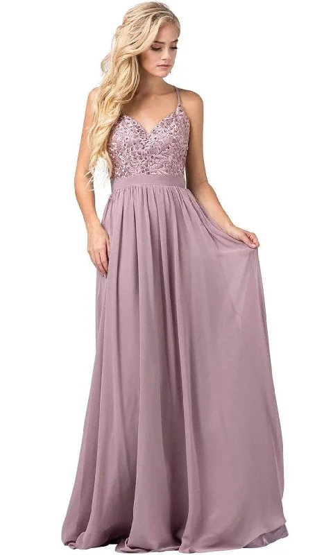Deal Dash Dancing Queen - Spaghetti Strap Embroidered A-line Dress 2571