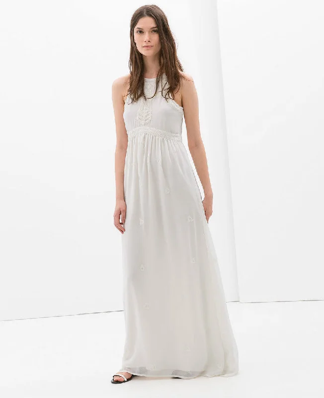 Super Sale Other ZARA wedding embellished beaded MAXI DRESS BOHO st