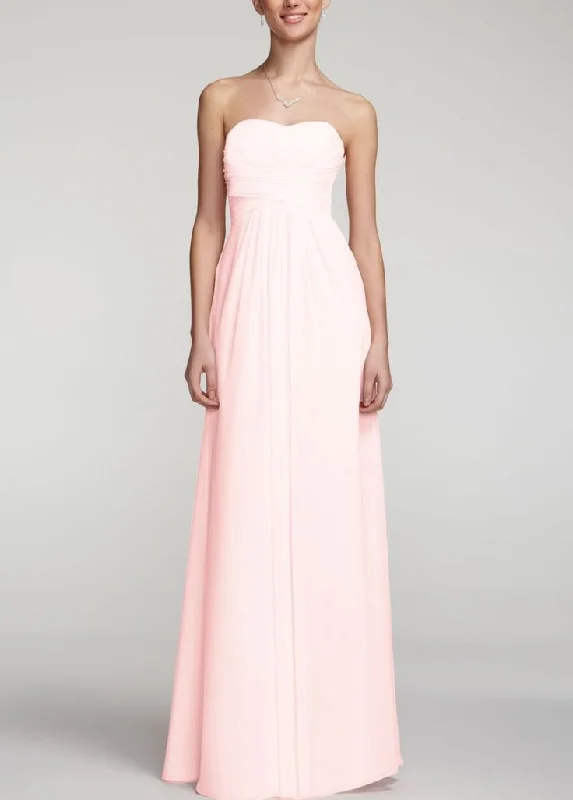 Mega Sale Other David's Bridal Long Strapless Chiffon Dress with P