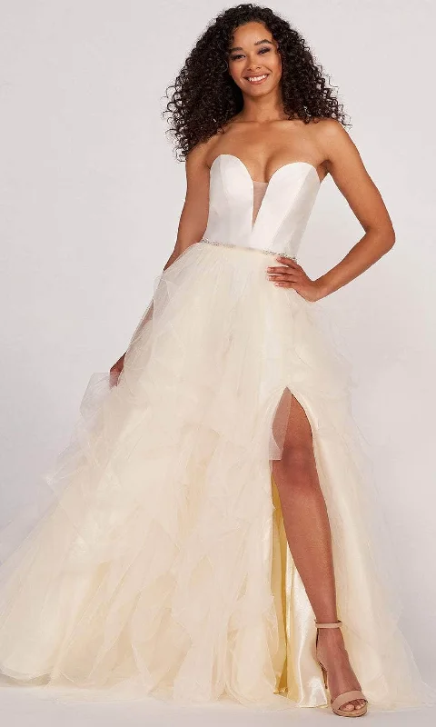 YEAR-End Sale Colette for Mon Cheri CL2023 - Strapless Ruffled A-line Evening Gown