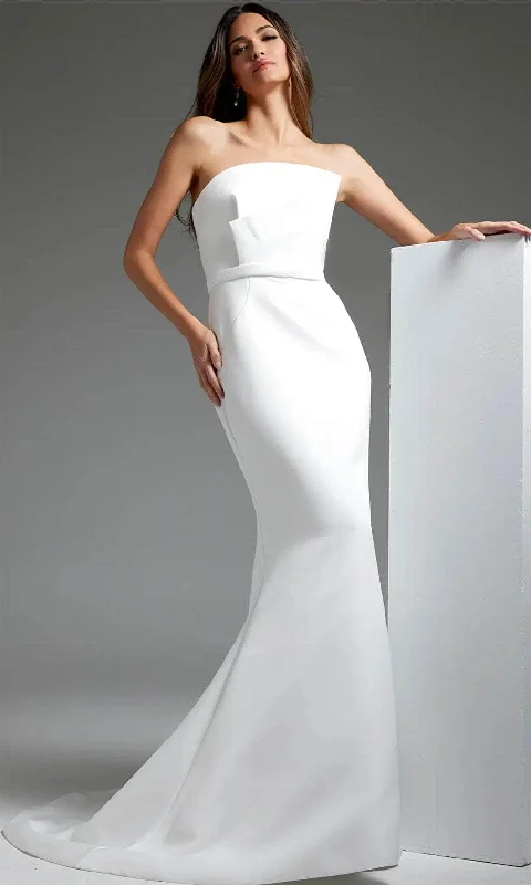 Can't Miss Jovani JB40597 - Straight-Across Simple Bridal Dress
