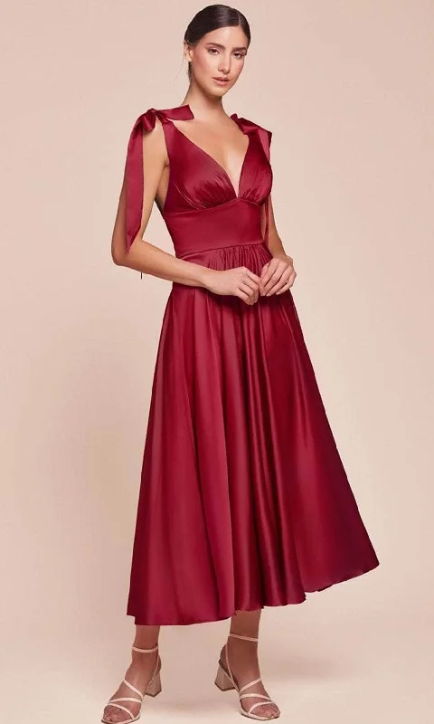 Year-End Sale Cinderella Divine 7499 - Tea Length A-Line Dress