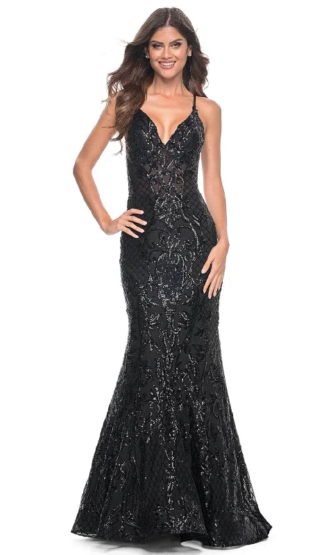 Super Deal La Femme 31943 - Sequin Pattern Prom Dress