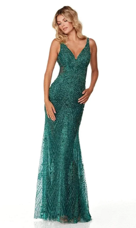 Final Clearance Alyce Paris - Embellished Sheath Evening Dress 61199