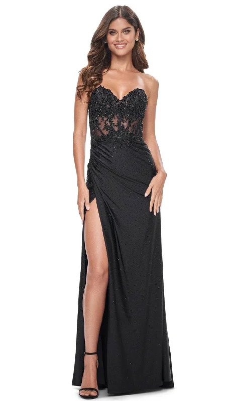 Inventory Reduction La Femme 32011 - Rhinestone Jersey Prom Dress