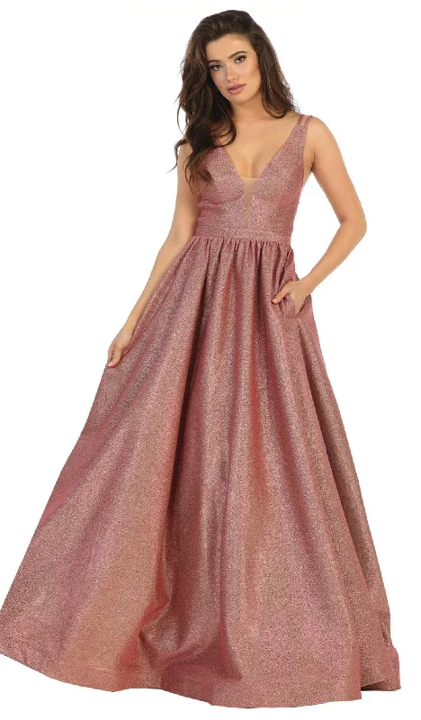 Limited Edition May Queen - RQ7748 Strappy Plunging V-Neck Dress